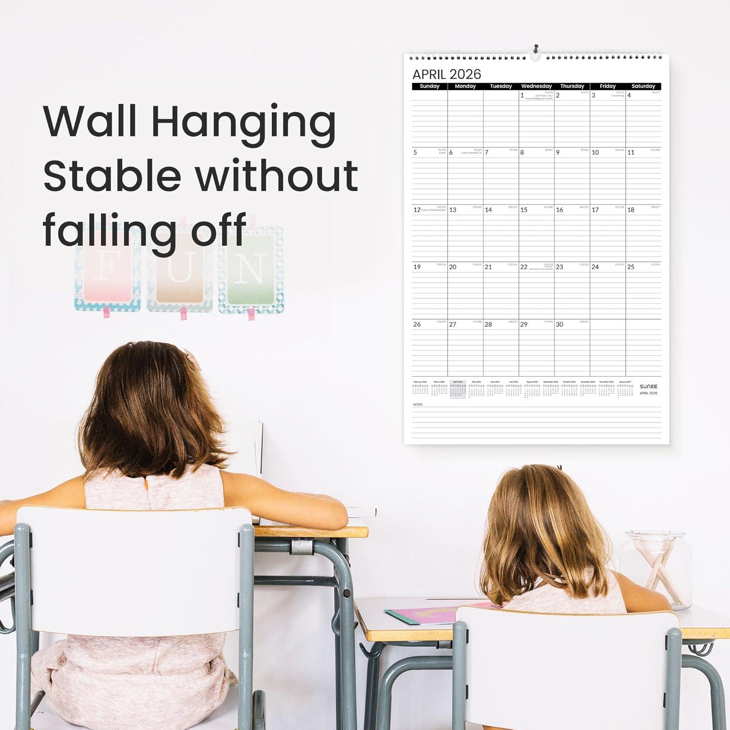 image:image2026 Wall Calendar Large 2275x155 Black amp 145x115 Watercolor