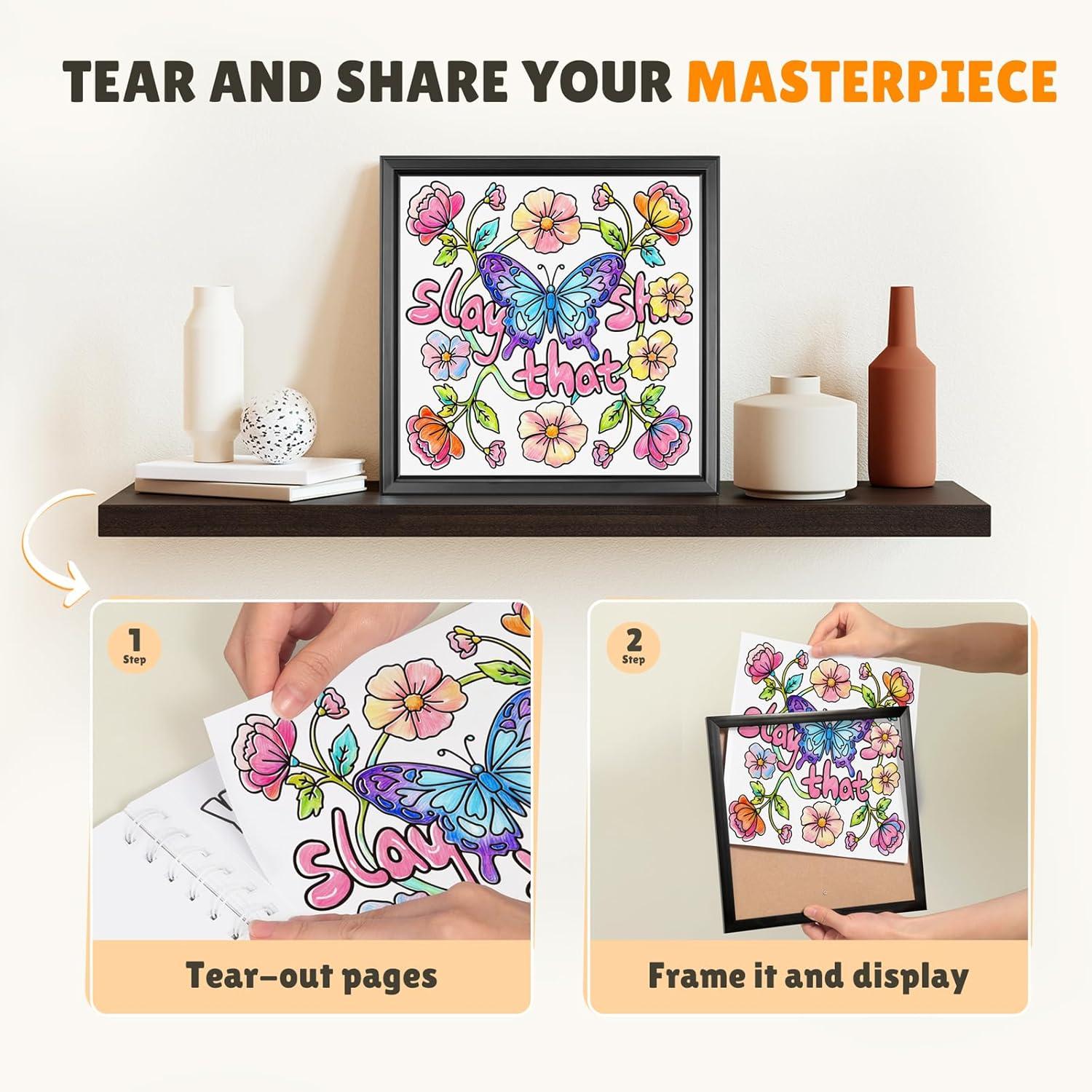 image:imageAdult Coloring Book for Mindfulness amp Anxiety Relief Coloring Books for Adults Relaxation with Motivational Quotes Stress Relieving Nature DesignsMotivational Quotes and Design