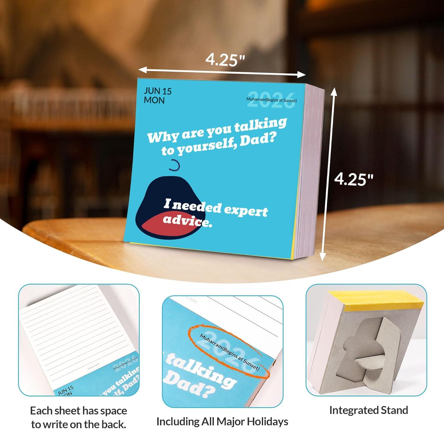 image:imageDad Joke Calendar 2026 TearOff Desk Calendar for Dad Joke Lovers 365 Daily Dad Jokes Calendar Great Christmas Gift Funny Dad Jokes Desk Calendar Stocking Stuffer Gift For Men amp Women