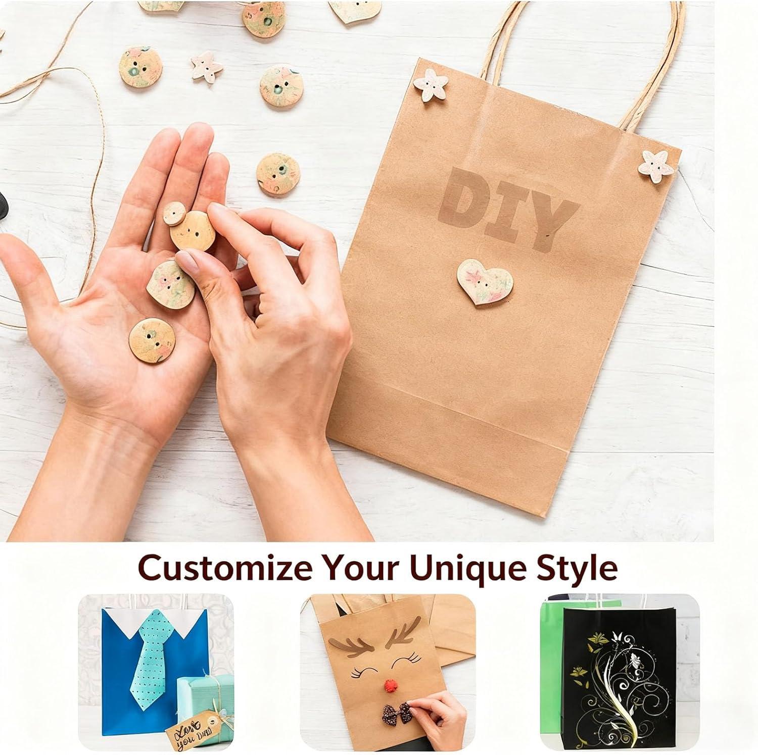image:imageSUNEE 100 Pcs Black Gift Bags with Handles 55x33x8 Small Paper Gift Bags Bulk for Small Business Retail Merchandise Grocery and Wedding Birthday Party Favor BlackWhite