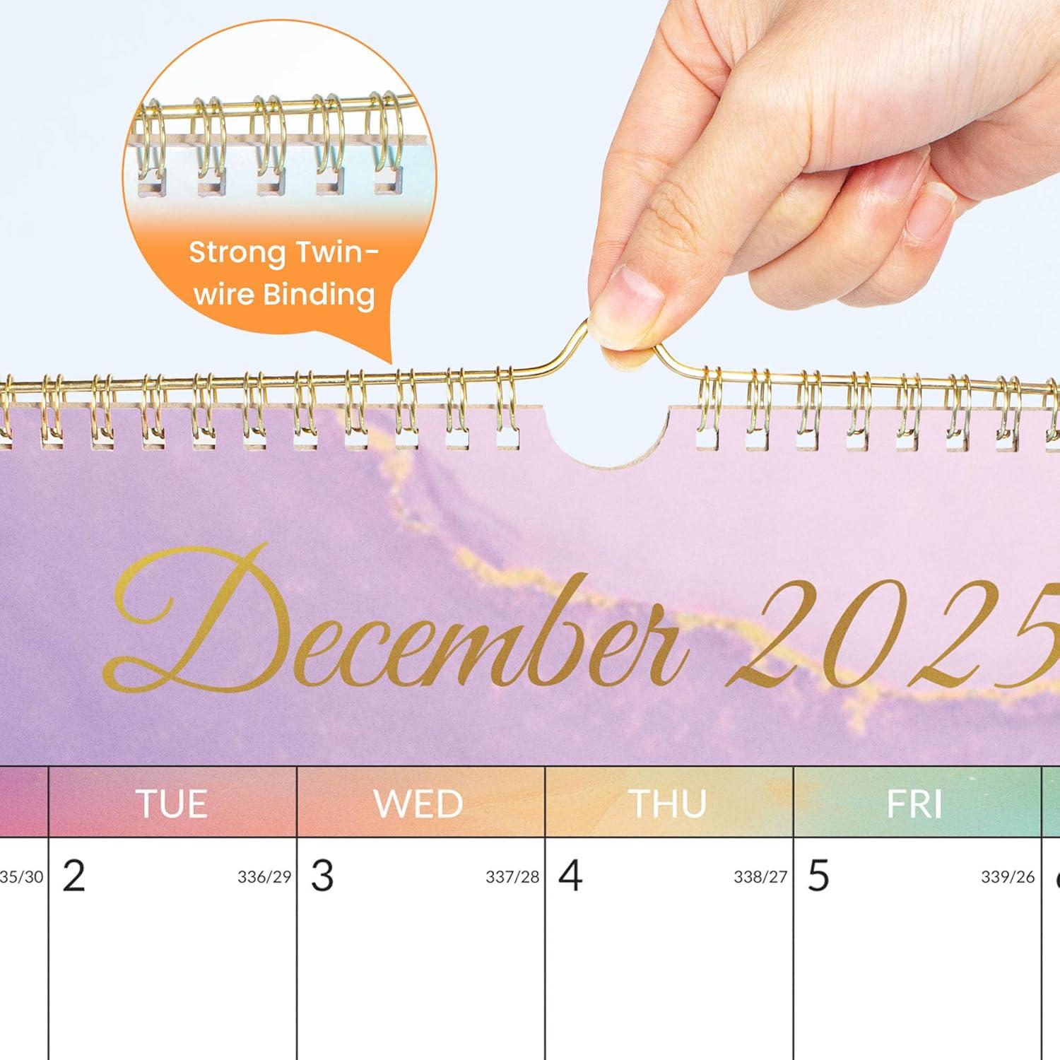 image:imageSUNEE 2026 Calendar 18 Months Wall Calendar Oct 2025 Mar 2027 145x115 Big Grid Hanging Calendar with Note for Organizing amp Planning Watercolor Pack of 2