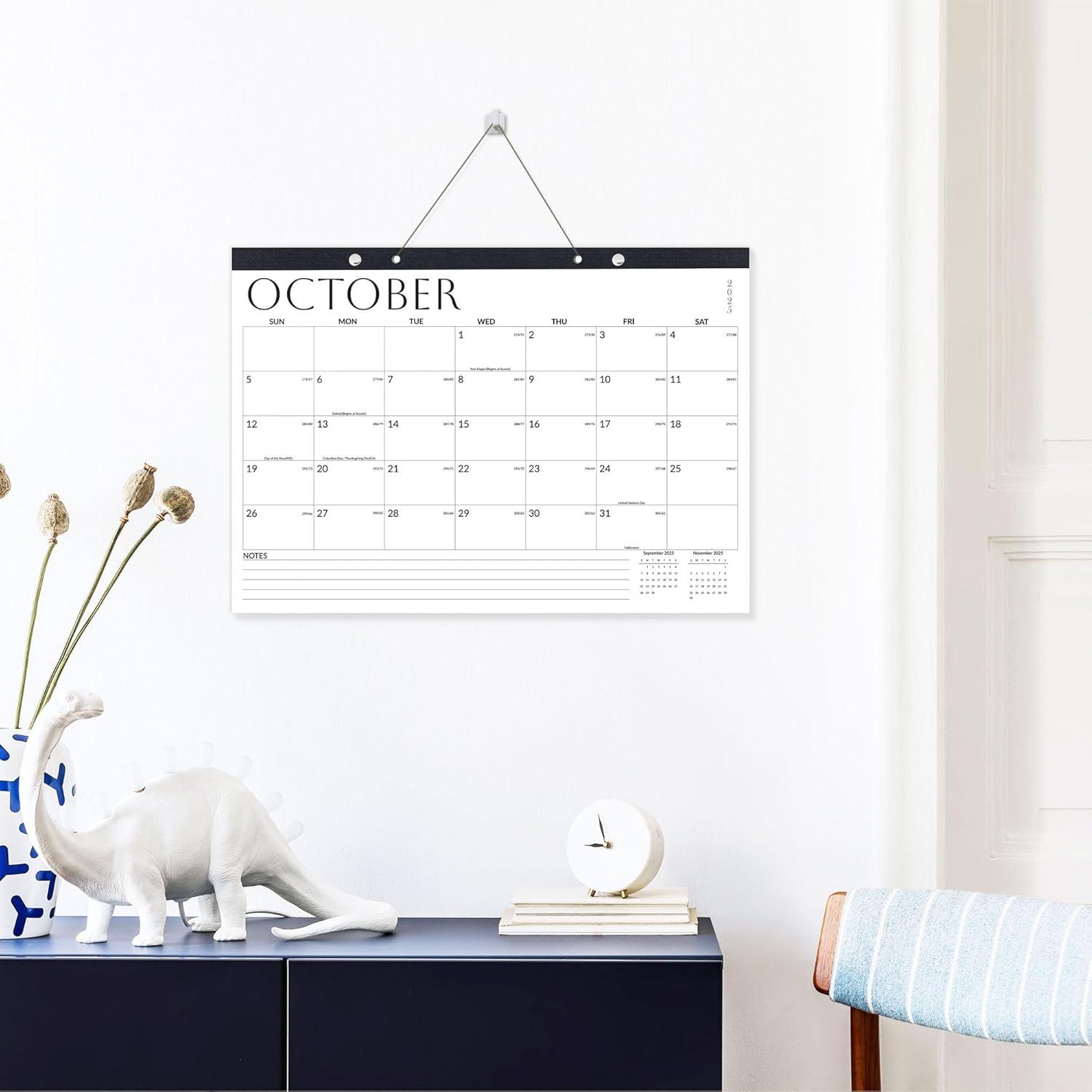 image:imageSUNEE 2026 Desk Calendar 18 Months from Oct 2025 to Mar 2027 17x12 Academic 2026 Calendar for Home School or Office 2026 Monthly Calendar with Note CuteWhite