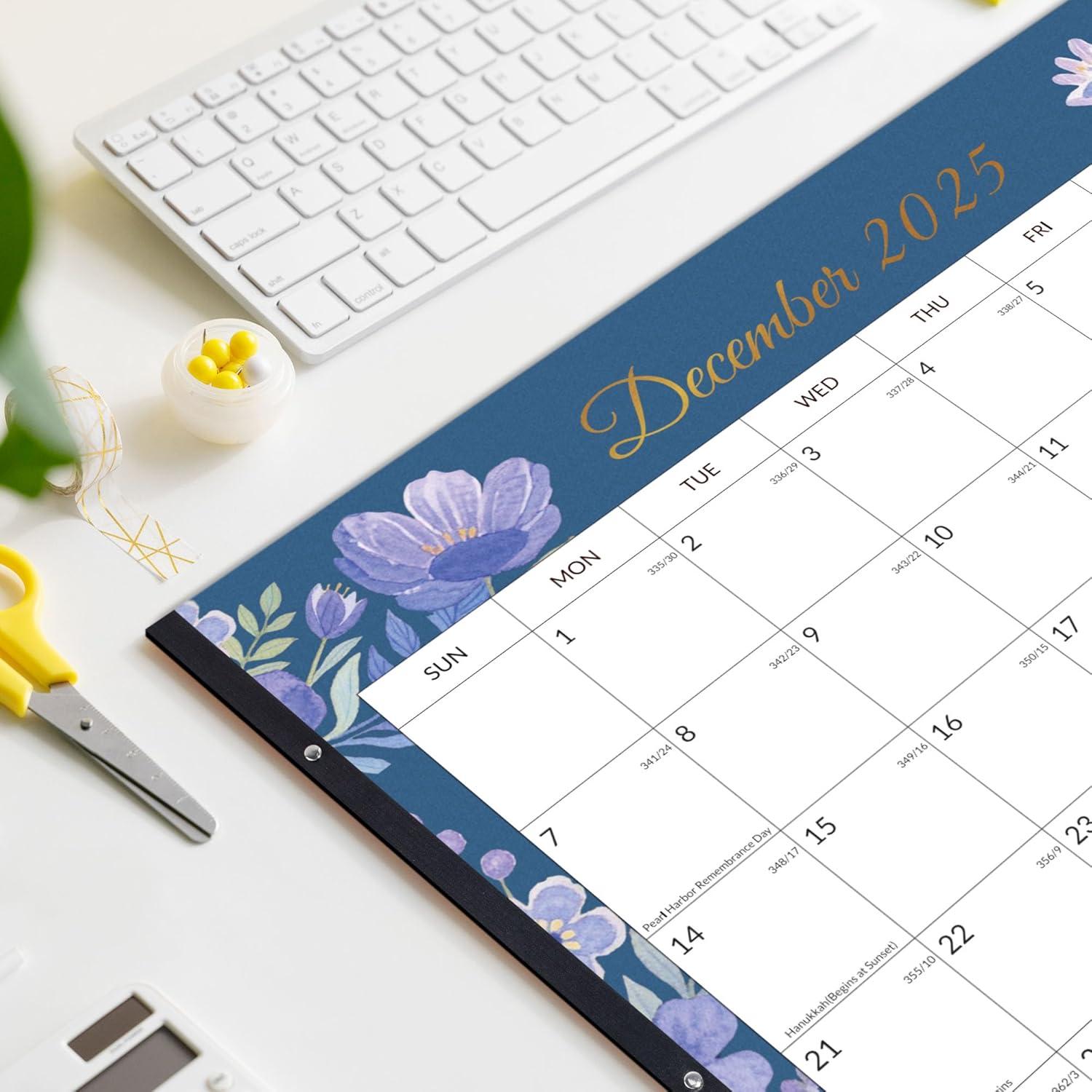 image:imageSUNEE 2026 Desk Calendar 18 Months from Oct 2025 to Mar 2027 17x12 Academic 2026 Calendar for Home School or Office 2026 Monthly Calendar with Note CuteFloral