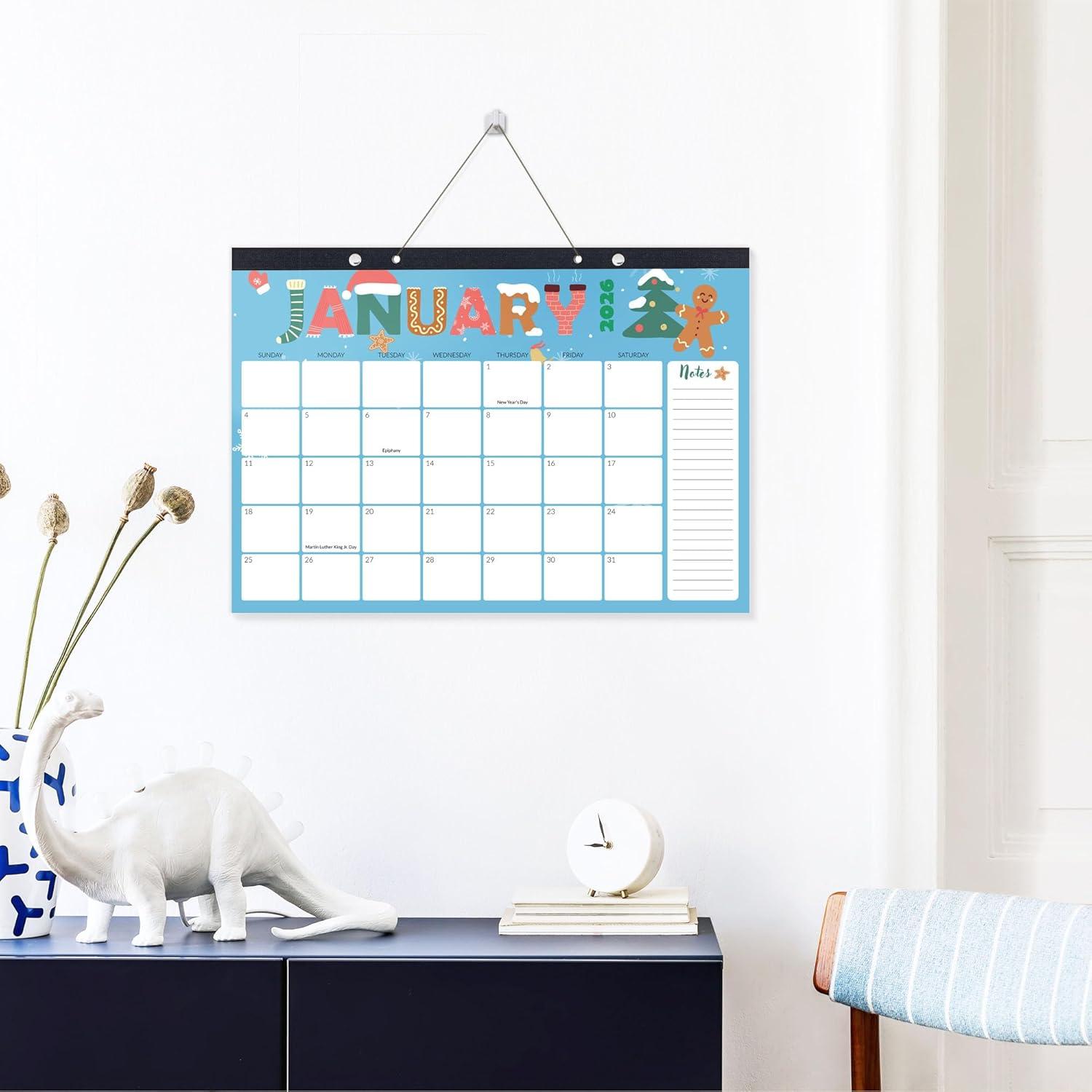 image:imageSUNEE 2026 Desk Calendar 18 Months from Oct 2025 to Mar 2027 17x12 Academic 2026 Calendar for Home School or Office 2026 Monthly Calendar with Note CuteCute