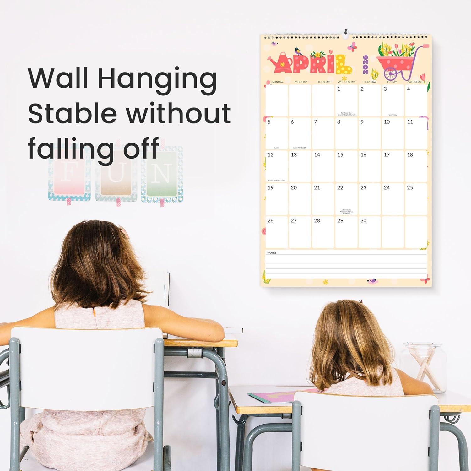 image:imageSUNEE 2026 Wall Calendar Extra Large 17x27 21 Month Calendar Ends June 2027 Vertical Large Monthly Calendar 20262027 for Wall Seasons ColorCute