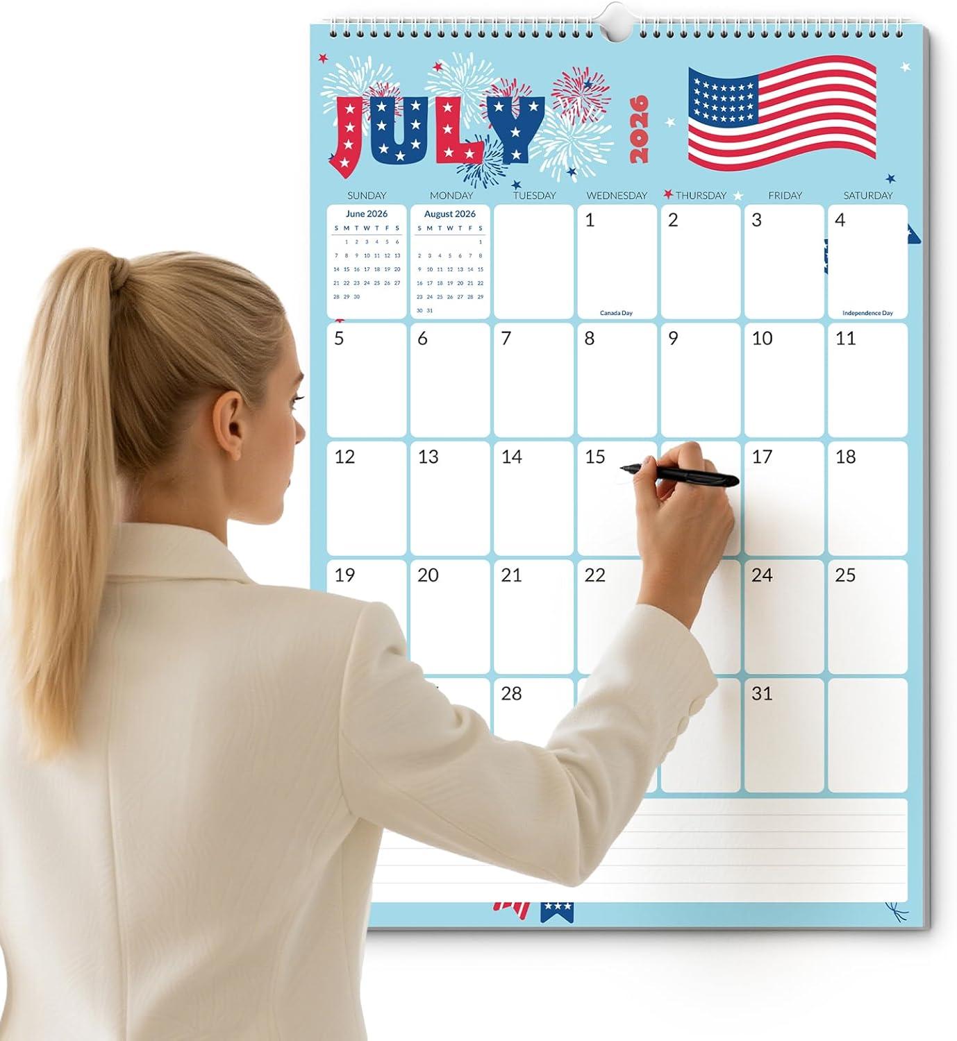 image:imageSUNEE 2026 Wall Calendar Extra Large 17x27 21 Month Calendar Ends June 2027 Vertical Large Monthly Calendar 20262027 for Wall Seasons ColorCute