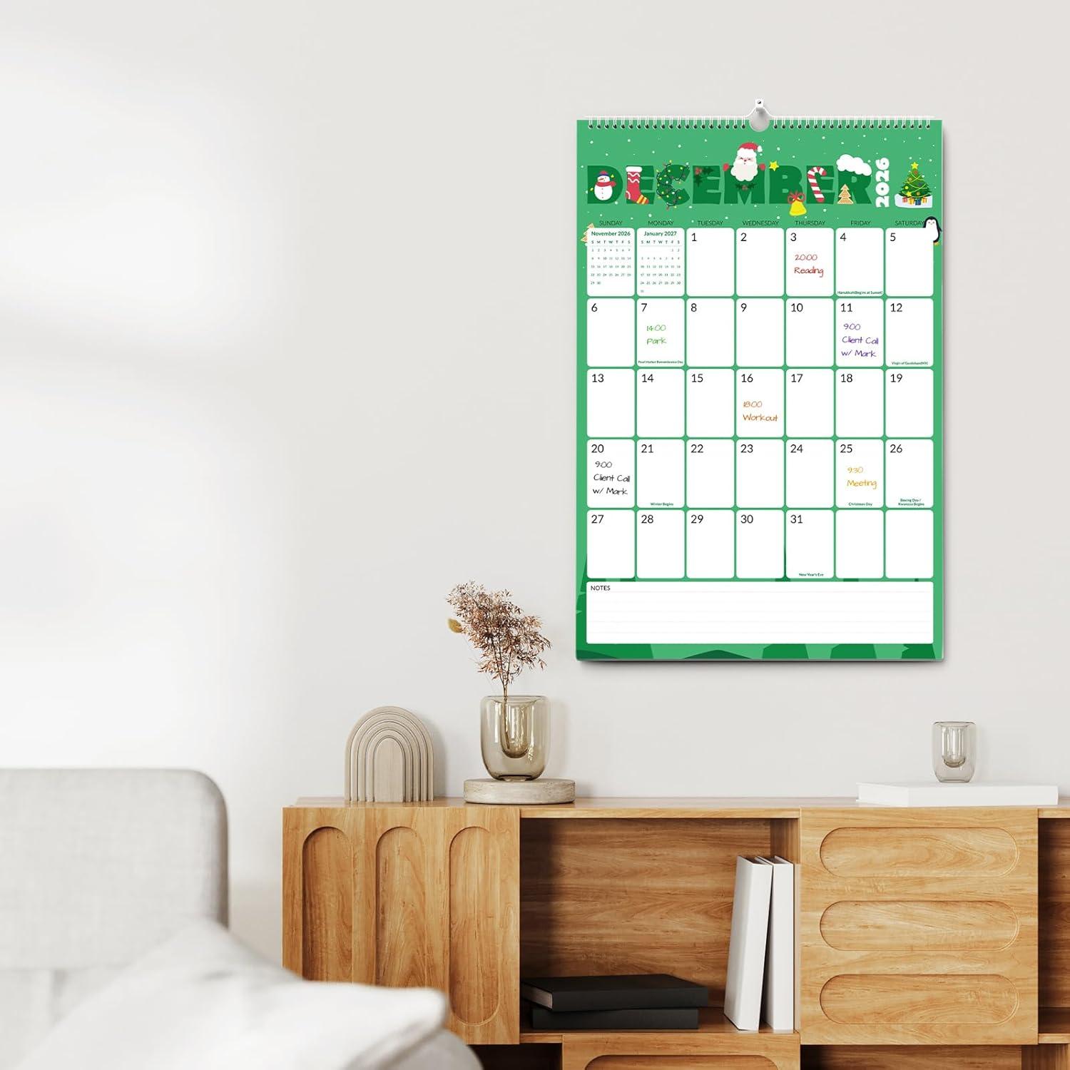 image:imageSUNEE 2026 Wall Calendar Extra Large 17x27 21 Month Calendar Ends June 2027 Vertical Large Monthly Calendar 20262027 for Wall Seasons ColorCute