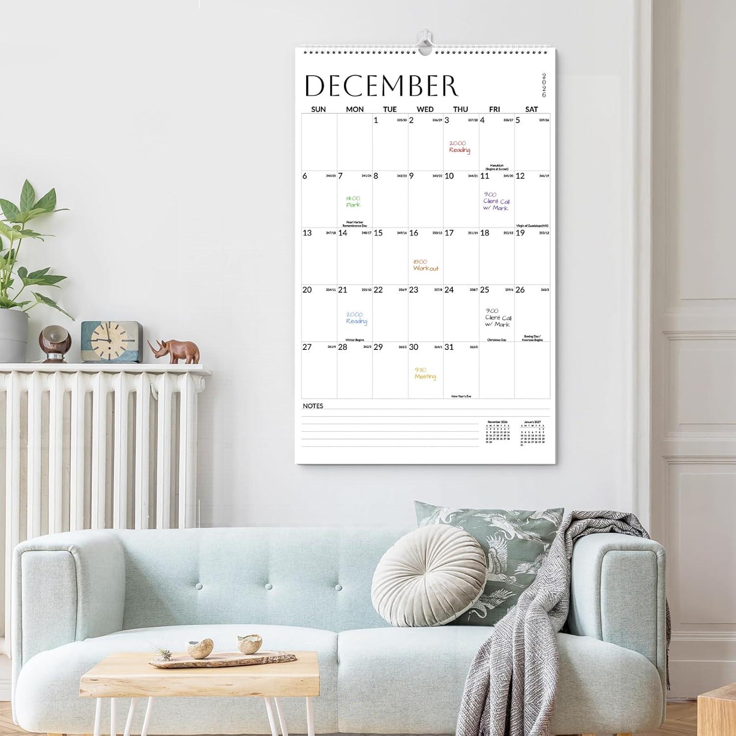 image:imageSUNEE 2026 Wall Calendar Extra Large 17x27 21 Month Calendar Ends June 2027 Vertical Large Monthly Calendar 20262027 for Wall Seasons ColorWhite