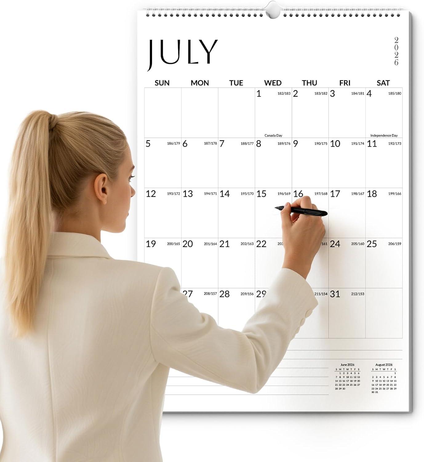image:imageSUNEE 2026 Wall Calendar Extra Large 17x27 21 Month Calendar Ends June 2027 Vertical Large Monthly Calendar 20262027 for Wall Seasons ColorWhite