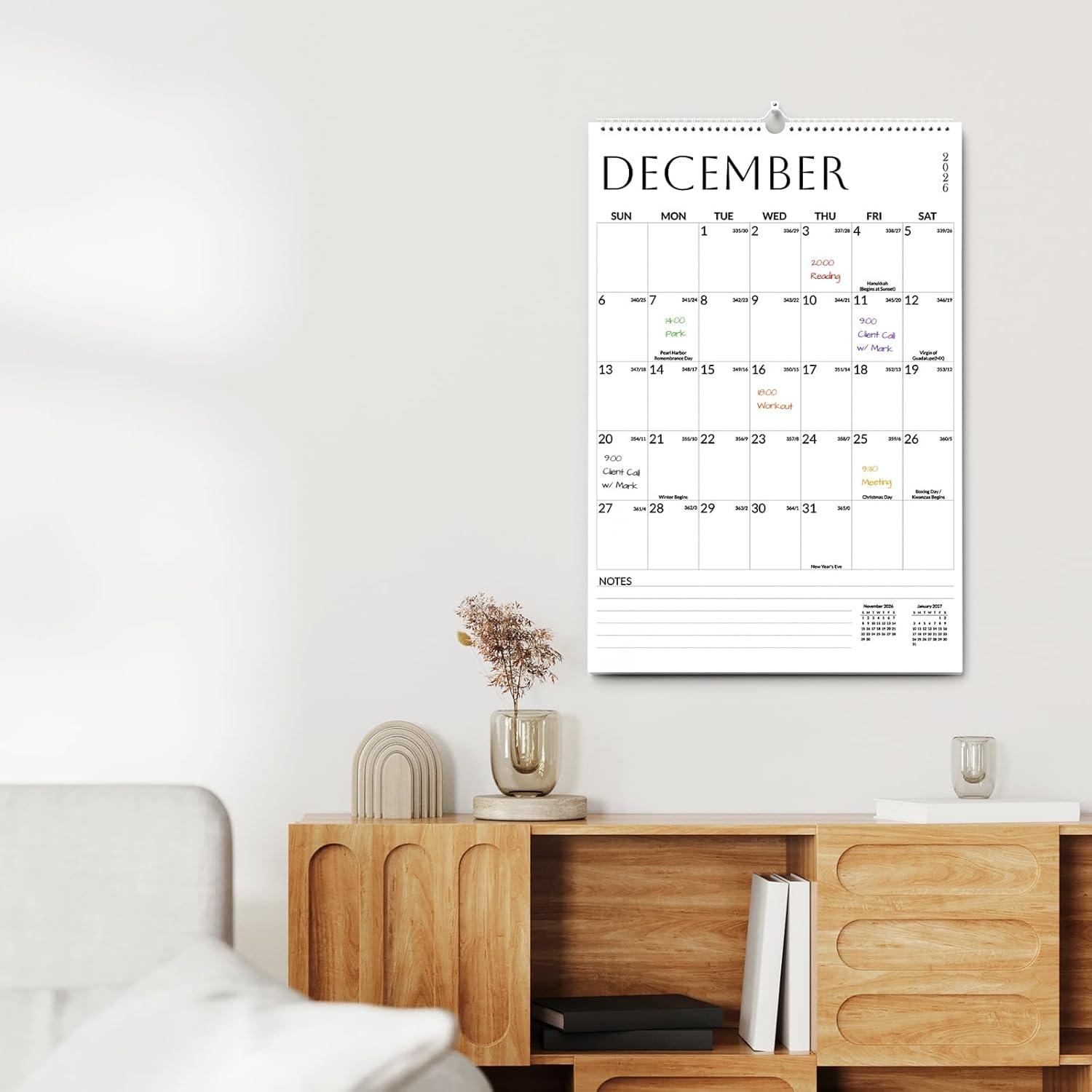 image:imageSUNEE 2026 Wall Calendar Extra Large 17x27 21 Month Calendar Ends June 2027 Vertical Large Monthly Calendar 20262027 for Wall Seasons ColorWhite