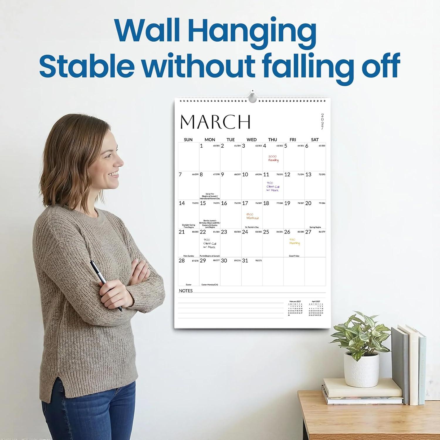 image:imageSUNEE 2026 Wall Calendar Extra Large 17x27 21 Month Calendar Ends June 2027 Vertical Large Monthly Calendar 20262027 for Wall Seasons ColorWhite