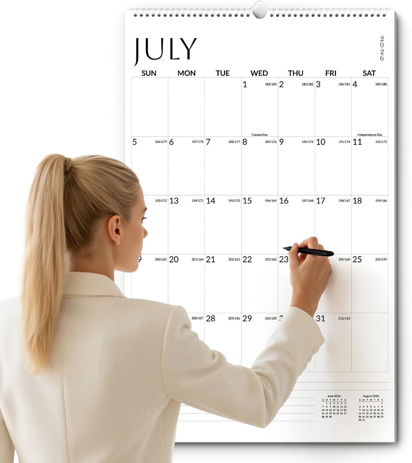 image:imageSUNEE 2026 Wall Calendar Extra Large 17x27 21 Month Calendar Ends June 2027 Vertical Large Monthly Calendar 20262027 for Wall Seasons ColorWhite
