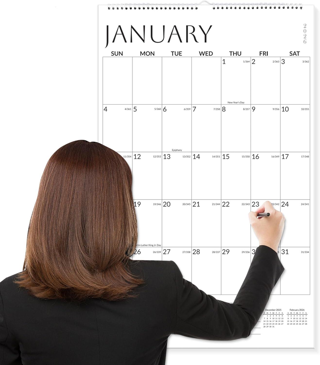 image:imageSUNEE 2026 Wall Calendar Extra Large 17x27 21 Month Calendar Ends June 2027 Vertical Large Monthly Calendar 20262027 for Wall Seasons ColorWhite