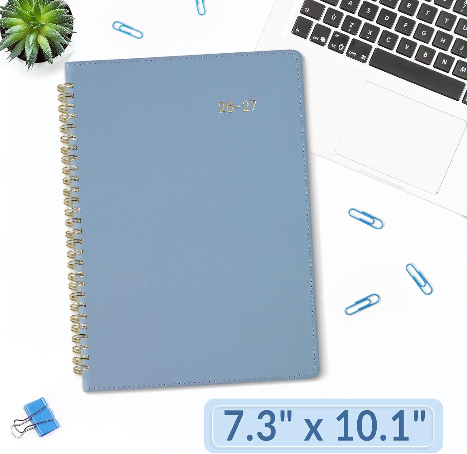 image:imageSUNEE 20262027 Monthly Planner 73x101 2Year Jan 2026 Dec 2027 Vegan Leather Cover Monthly Planner Year Calendar BlueBlue