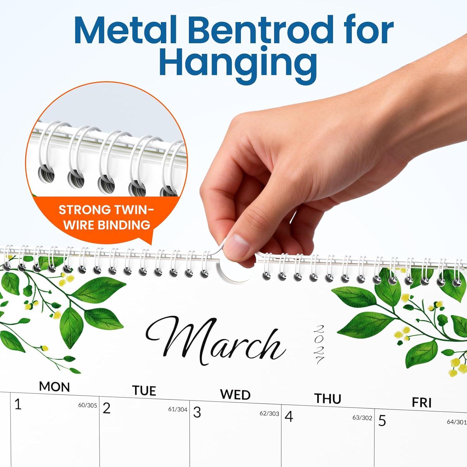 image:imageSUNEE Calendar 2026 18 Months Wall Calendar Oct 2025 Mar 2027 12x17 Big Hanging Calendar 2026 with Note Past Month and Next Month for Organizing amp Planning CuteGreenery
