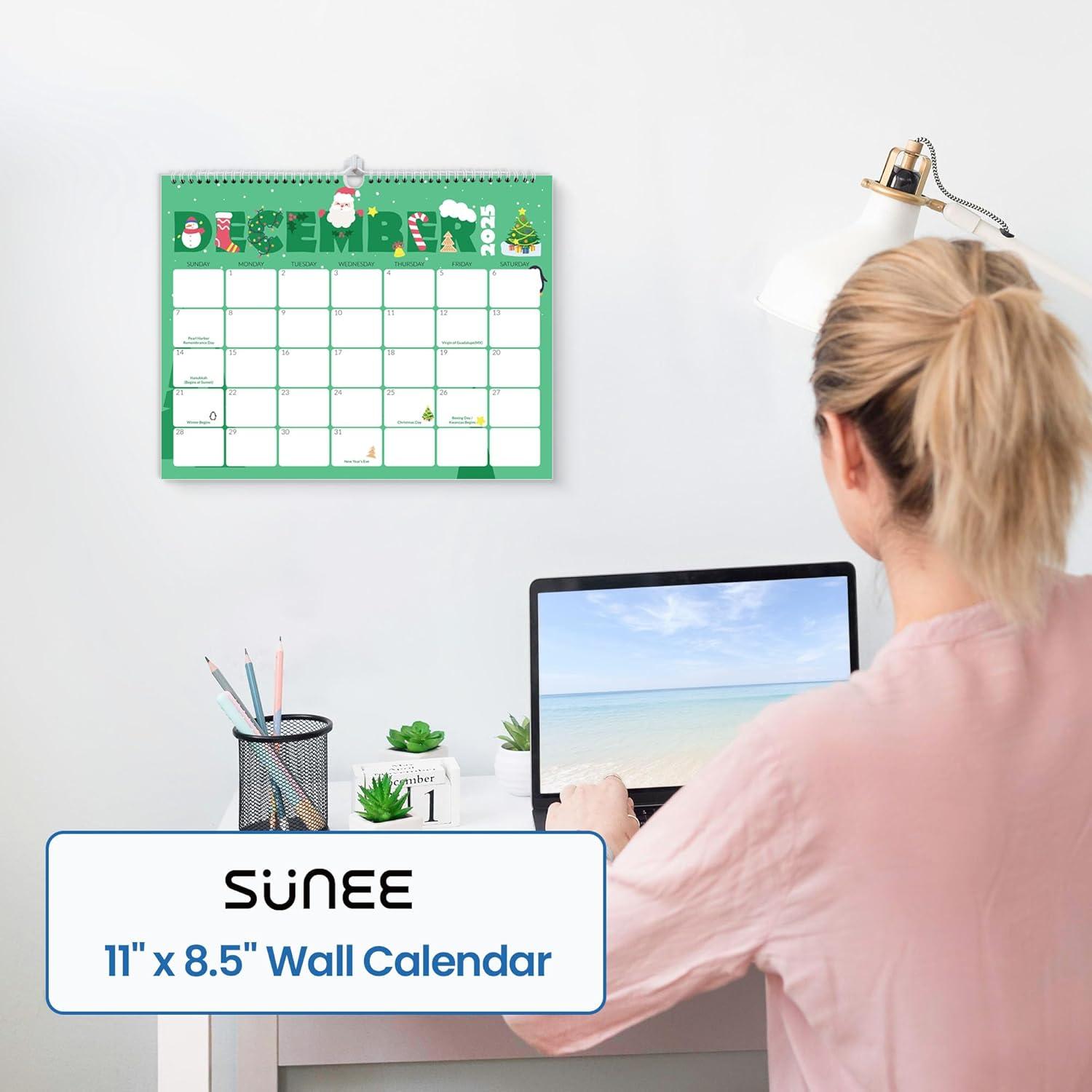 image:imageSUNEE Calendar 2026 18 Months Wall Calendar Oct 2025 Mar 2027 12x17 Big Hanging Calendar 2026 with Note Past Month and Next Month for Organizing amp Planning CuteCute