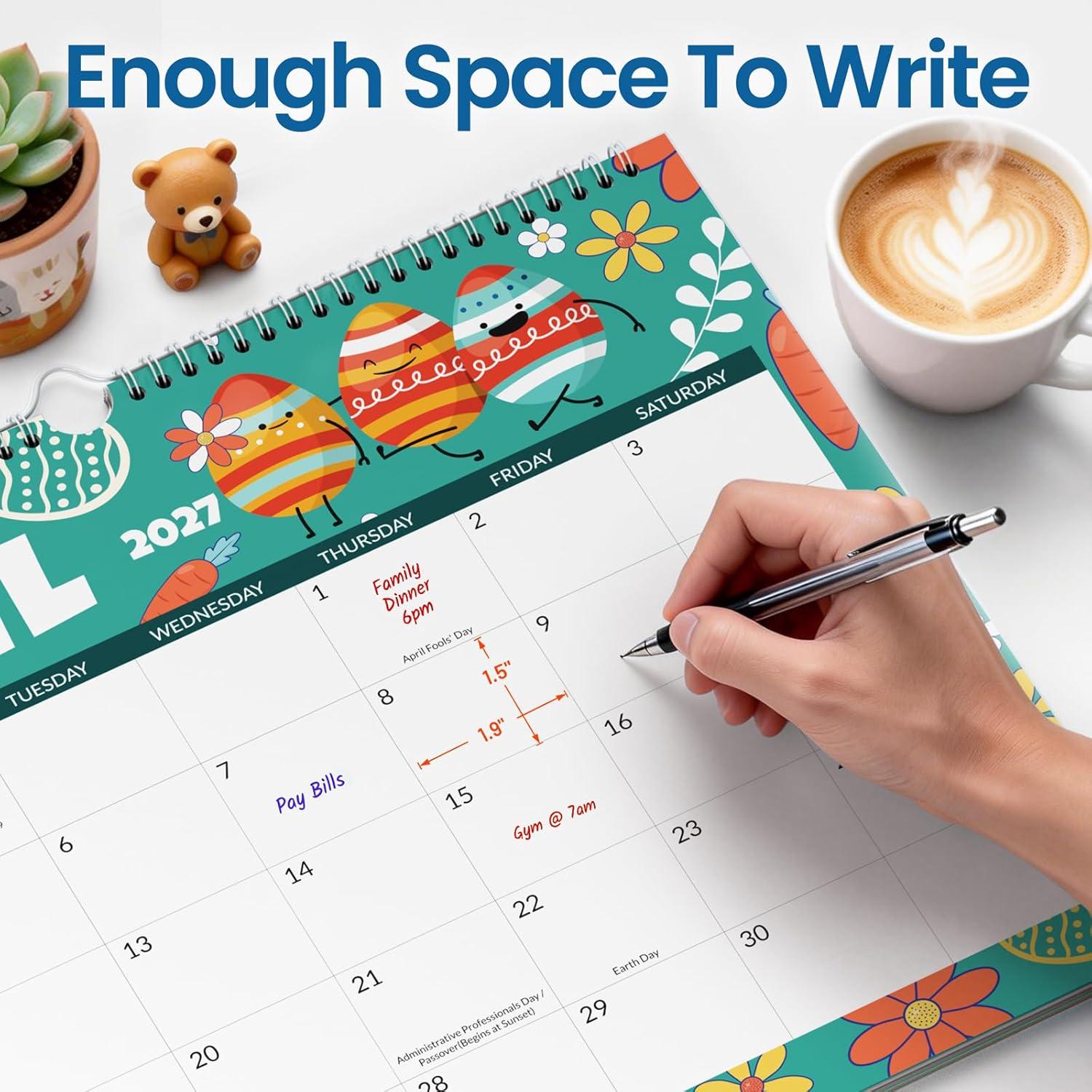 image:imageSUNEE Calendar 2026 18 Months Wall Calendar Oct 2025 Mar 2027 12x17 Big Hanging Calendar 2026 with Note Past Month and Next Month for Organizing amp Planning CuteSeasons