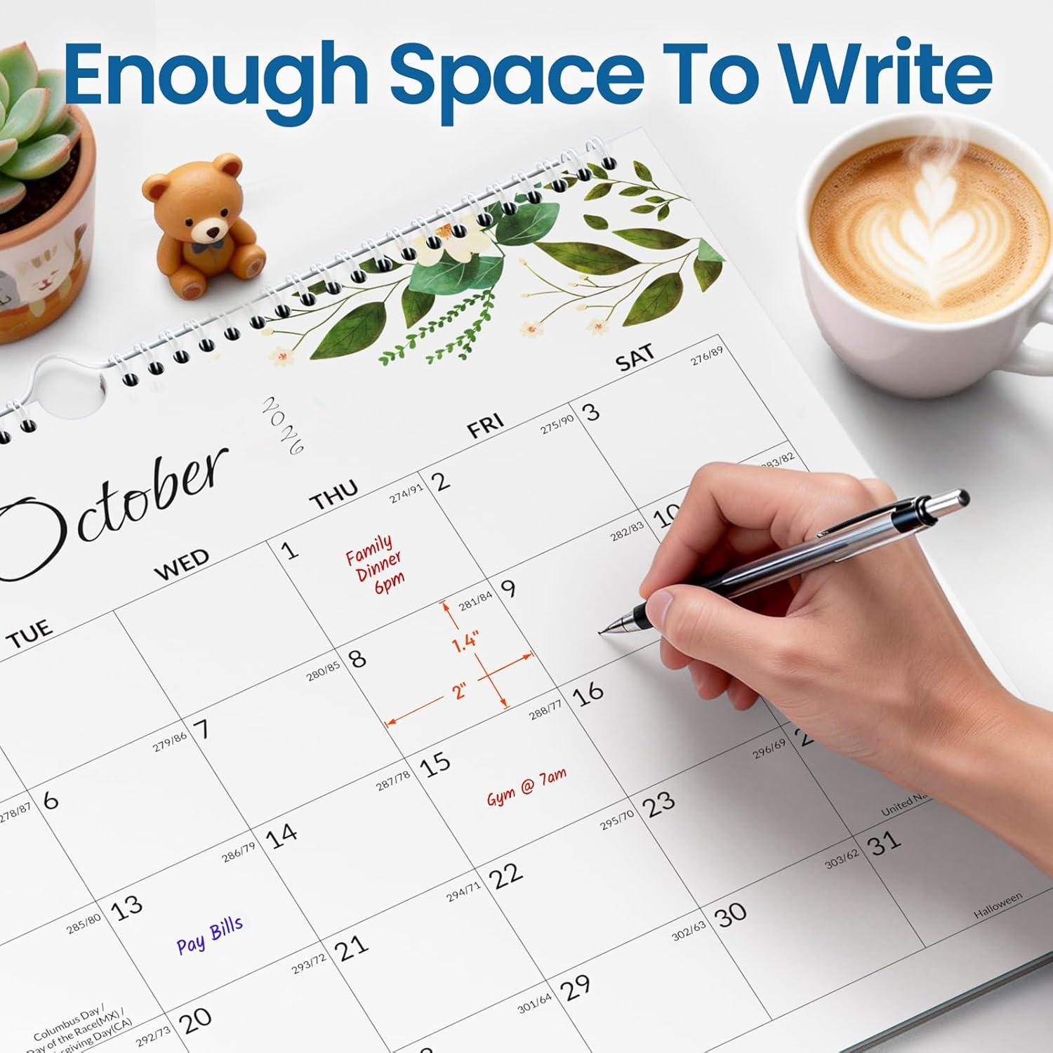 image:imageSUNEE Calendar 2026 18 Months Wall Calendar Oct 2025 Mar 2027 12x17 Big Hanging Calendar 2026 with Note Past Month and Next Month for Organizing amp Planning CuteGreenery