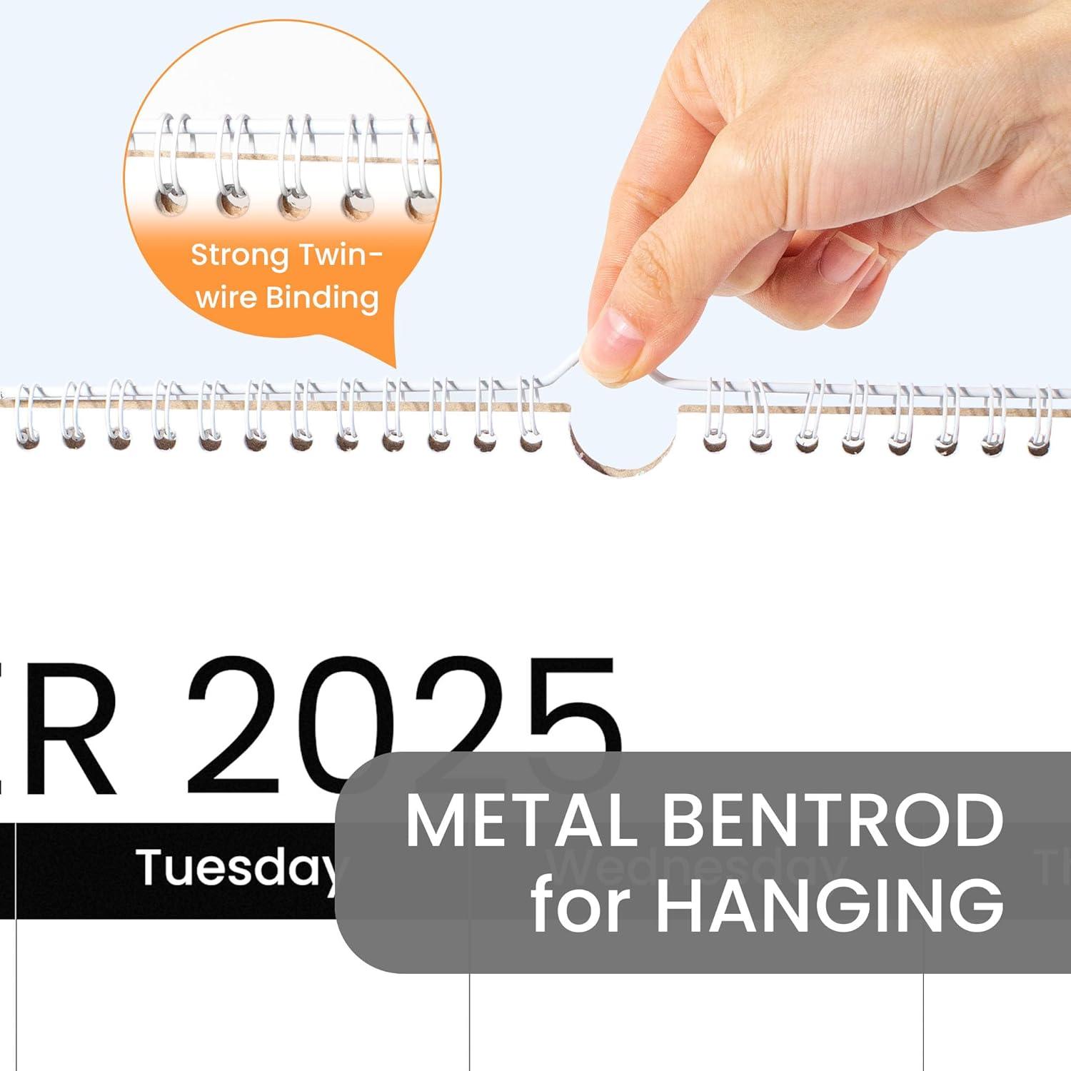 image:imageSUNEE Calendar 2026 18 Months Wall Calendar Oct 2025 Mar 2027 12x17 Big Hanging Calendar 2026 with Note Past Month and Next Month for Organizing amp Planning CuteBlack