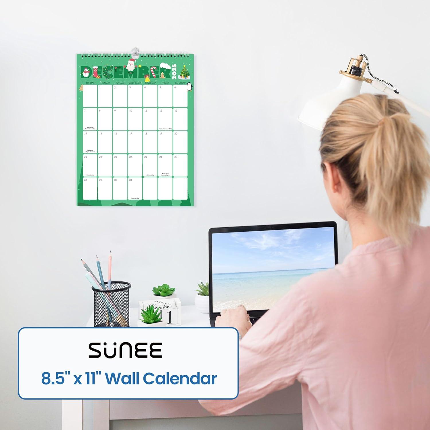 image:imageSUNEE Calendar 2026 18 Months Wall Calendar Oct 2025 Mar 2027 12x17 Big Hanging Calendar 2026 with Note Past Month and Next Month for Organizing amp Planning CuteCute
