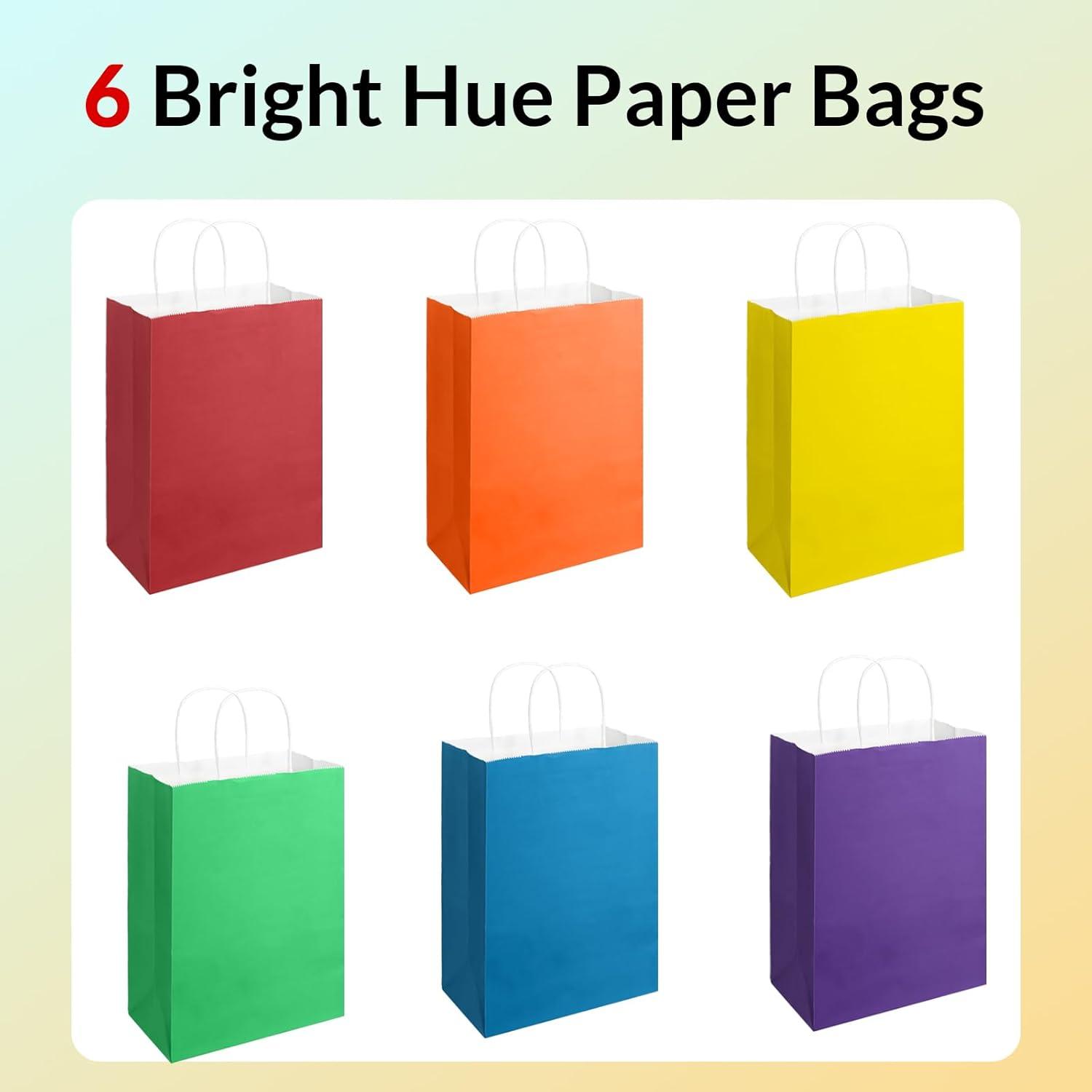 image:imageSUNEE Christmas Gift Bags 24 Pack Christmas Bags for Gifts with Handles 6 Assorted White Paper Gift Bags Bulk with Xmas Tree Santa Claus Snowflake Designs728 315 87 InchesBright