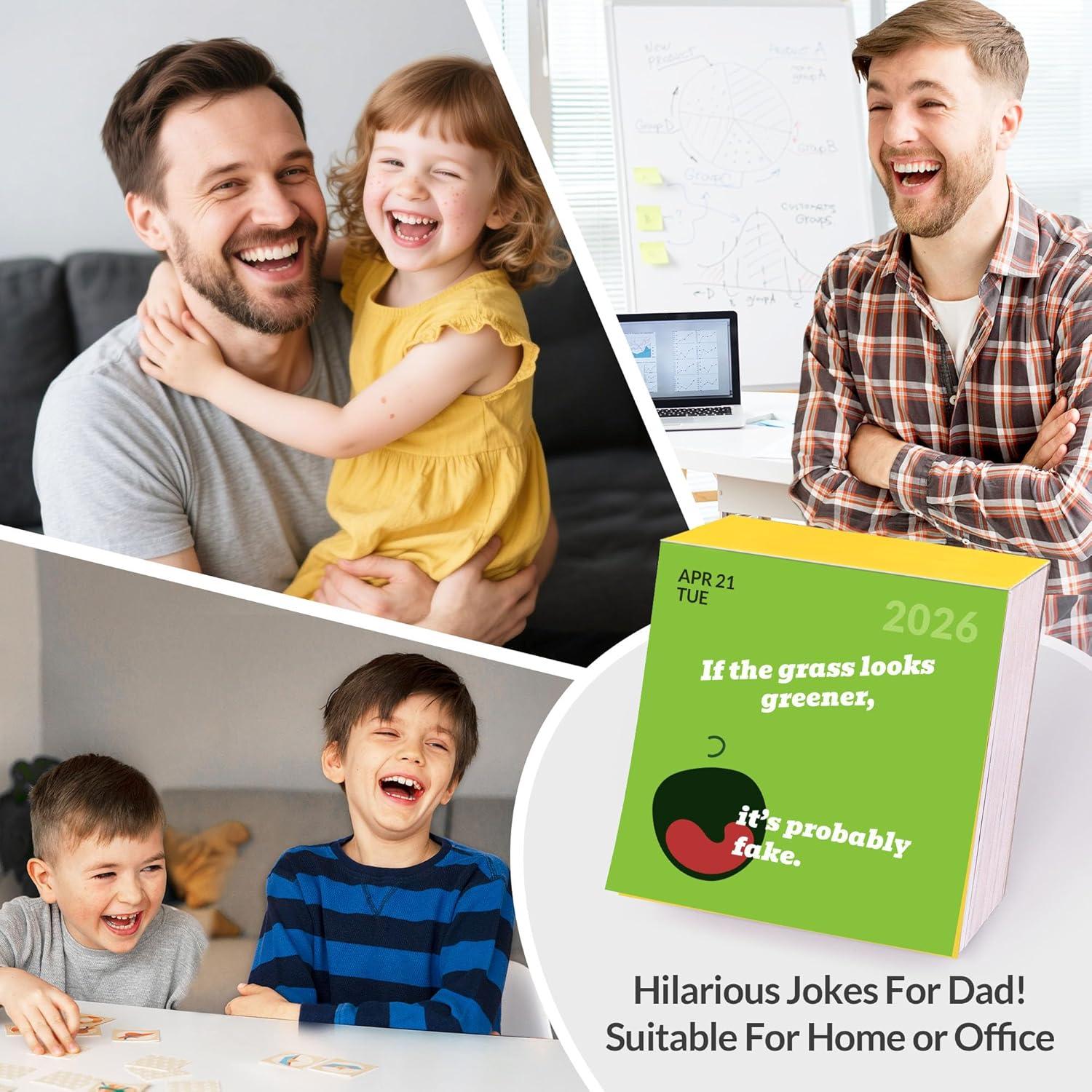 image:imageSUNEE Desk Calendar 20252026 17x12 Seasons Color amp Dad Joke Calendar 2026