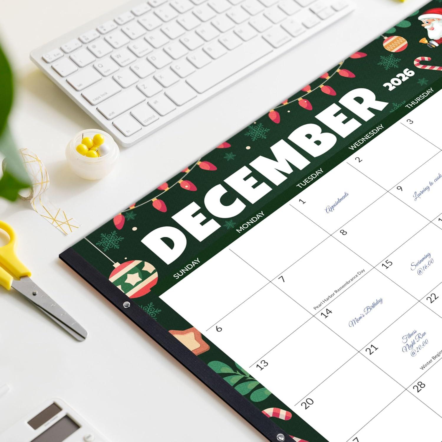image:imageSUNEE Desk Calendar 2026 Large 22x17 from April 2026 to December 2027 Extra Large Desktop Monthly Calendar Pad 21 Months For Teacher or Office Desk Top SeasonalSeasonal
