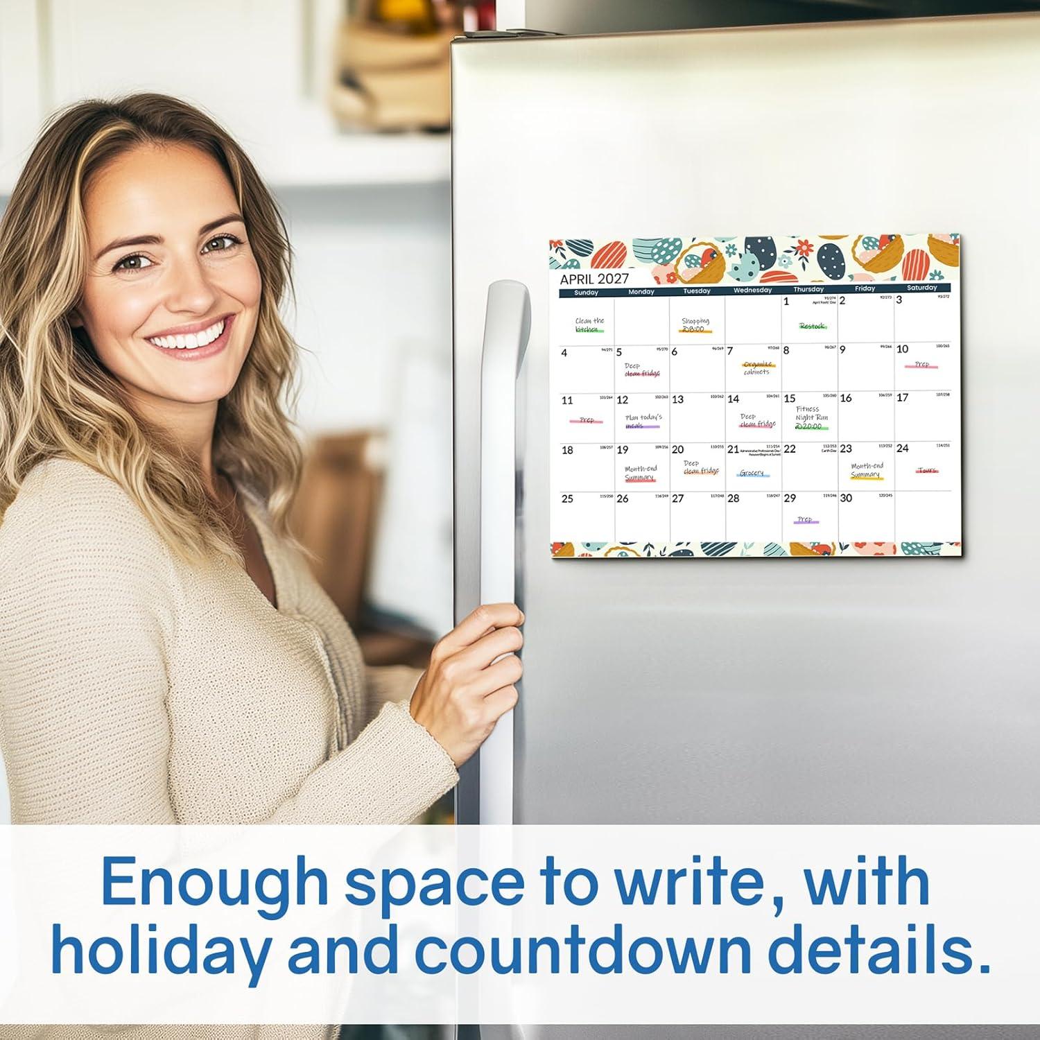 image:imageSUNEE Magnetic Calendar for Refrigerator 20262027 from October 2025 to June 2027 Fridge Calendar Magnet 21 Months for Family 85x11 Monthly Wall Calendar SeasonalSeasonal