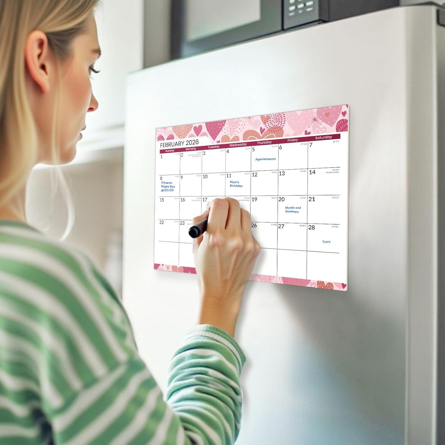 image:imageSUNEE Magnetic Calendar for Refrigerator 20262027 from October 2025 to June 2027 Fridge Calendar Magnet 21 Months for Family 85x11 Monthly Wall Calendar SeasonalSeasonal