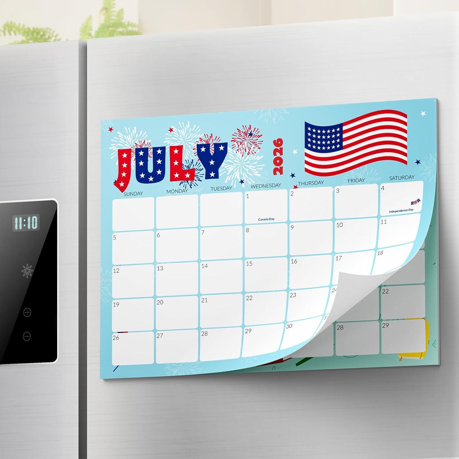 image:imageSUNEE Magnetic Calendar for Refrigerator 20262027 from October 2025 to June 2027 Fridge Calendar Magnet 21 Months for Family 85x11 Monthly Wall Calendar SeasonalCute