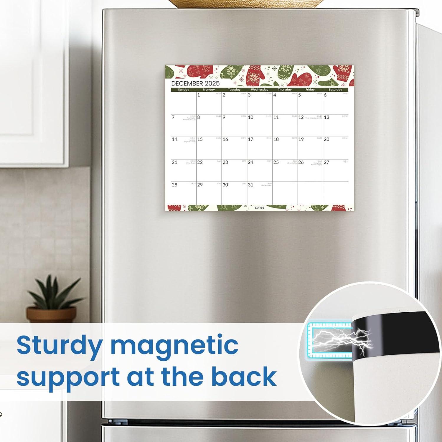 image:imageSUNEE Magnetic Calendar for Refrigerator 20262027 from October 2025 to June 2027 Fridge Calendar Magnet 21 Months for Family 85x11 Monthly Wall Calendar SeasonalSeasonal