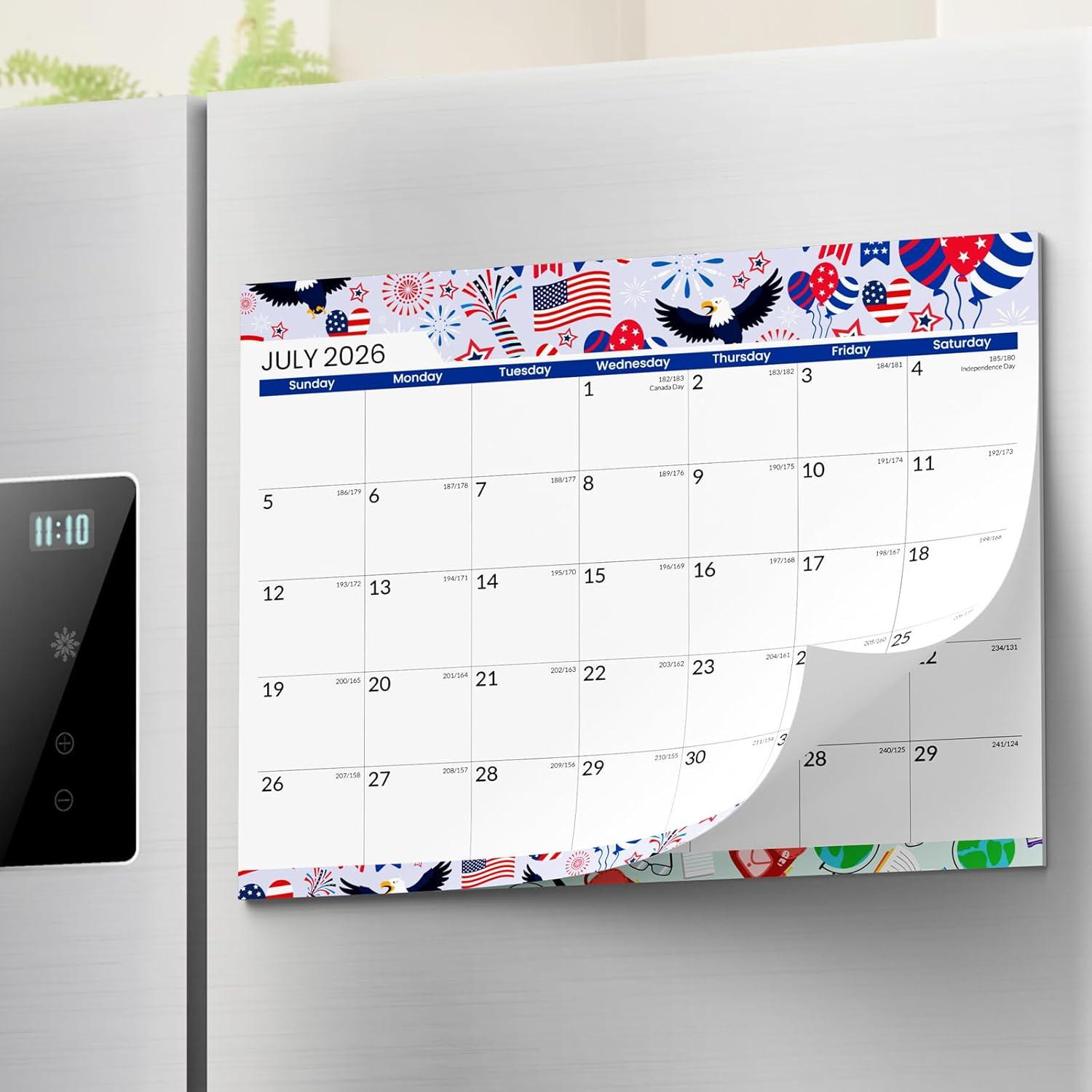 image:imageSUNEE Magnetic Calendar for Refrigerator 20262027 from October 2025 to June 2027 Fridge Calendar Magnet 21 Months for Family 85x11 Monthly Wall Calendar SeasonalSeasonal