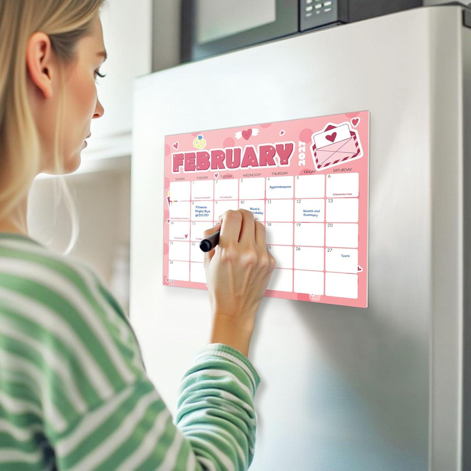 image:imageSUNEE Magnetic Calendar for Refrigerator 20262027 from October 2025 to June 2027 Fridge Calendar Magnet 21 Months for Family 85x11 Monthly Wall Calendar SeasonalCute