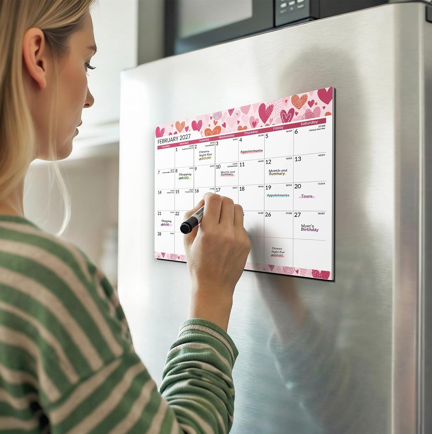 image:imageSUNEE Magnetic Calendar for Refrigerator 20262027 from October 2025 to June 2027 Fridge Calendar Magnet 21 Months for Family 85x11 Monthly Wall Calendar SeasonalSeasonal