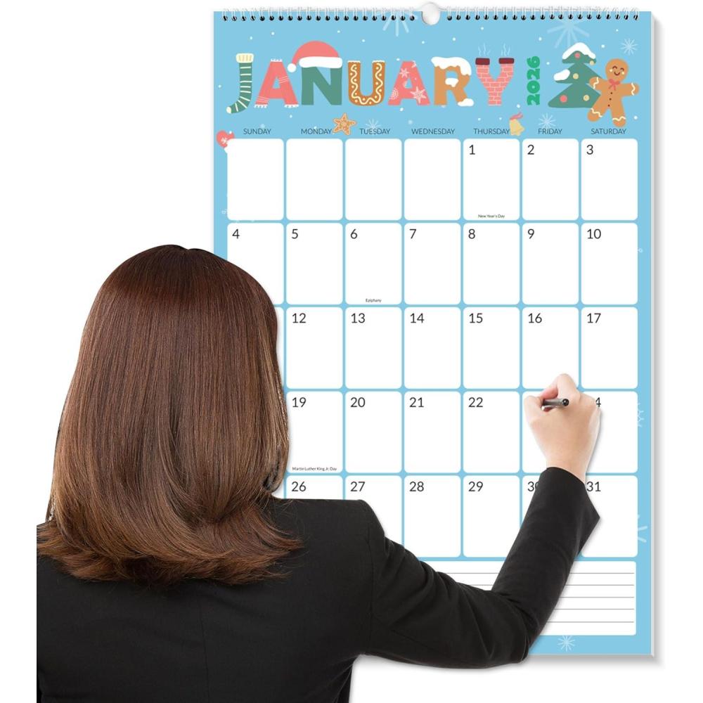 image:imageSUNEE 2026 Wall Calendar Extra Large 17x27 21 Month Calendar Ends June 2027 Vertical Large Monthly Calendar 20262027 for Wall Seasons ColorCute