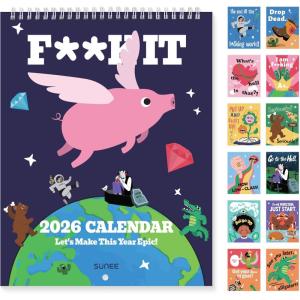 image:imageSUNEE 2026 Calendar for Wall 2026 Large Wall calendar 12x12 Inches with 16 Months from September 2025 to December 2026 Thick Glossy Paper 12 x 24 Open PathwayFunny