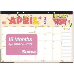 image:imageSUNEE 2026 Desk Calendar 18 Months from Oct 2025 to Mar 2027 17x12 Academic 2026 Calendar for Home School or Office  2026 Monthly Calendar with Note CuteCute