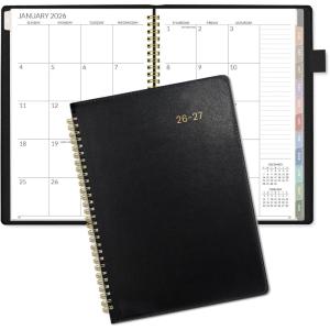 image:imageSUNEE 20262027 Monthly Planner 73x101  2Year Jan 2026  Dec 2027 Vegan Leather Cover Monthly Planner Year Calendar BlueBlack