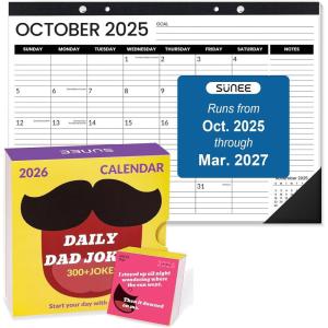 image:imageSUNEE Desk Calendar 17x12 Black amp Dad Joke Desk Calendar