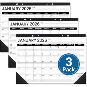 image:imageSUNEE Desk Calendar 2026 Large 22x17 from April 2026 to December 2027 Extra Large Desktop Monthly Calendar Pad 21 Months For Teacher or Office Desk Top SeasonalBlack