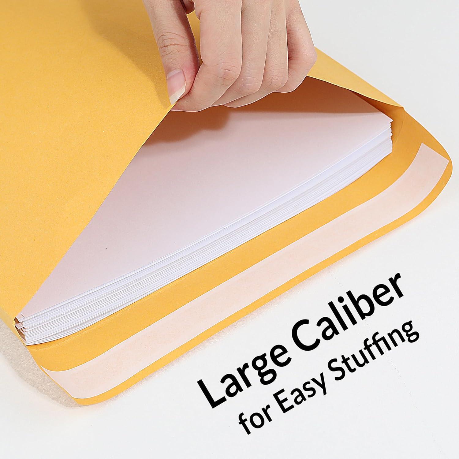 image:imageSUNEE 9 x12 Manilla Envelopes 28lb Brown Kraft Ultra Strong QuickSeal Security Catalog Mailing Envelopes for Flat Letter Size Documents or Photos 100 Count9x12 Pack of 2