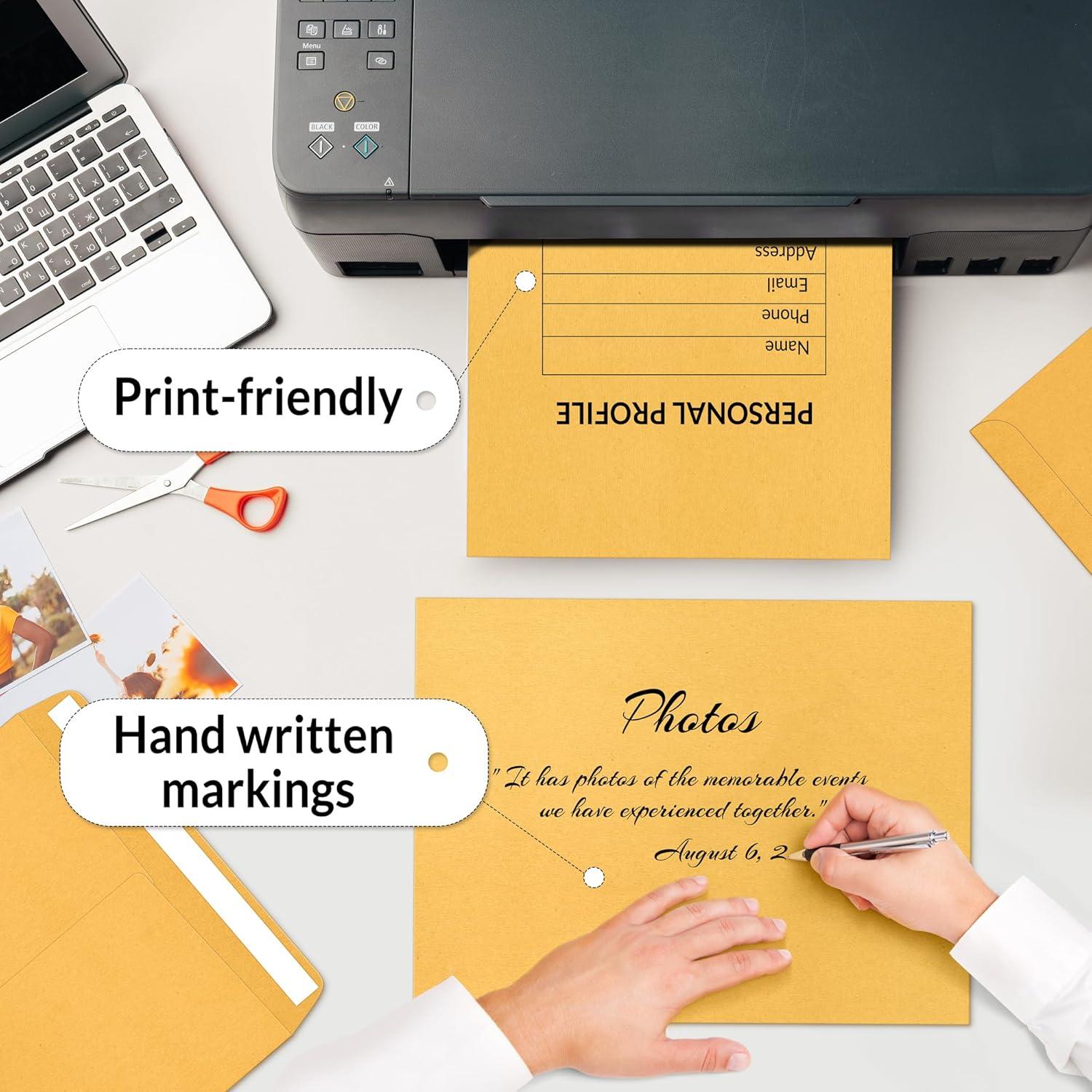 image:imageSUNEE 9 x12 Manilla Envelopes 28lb Brown Kraft Ultra Strong QuickSeal Security Catalog Mailing Envelopes for Flat Letter Size Documents or Photos 100 Count9x12