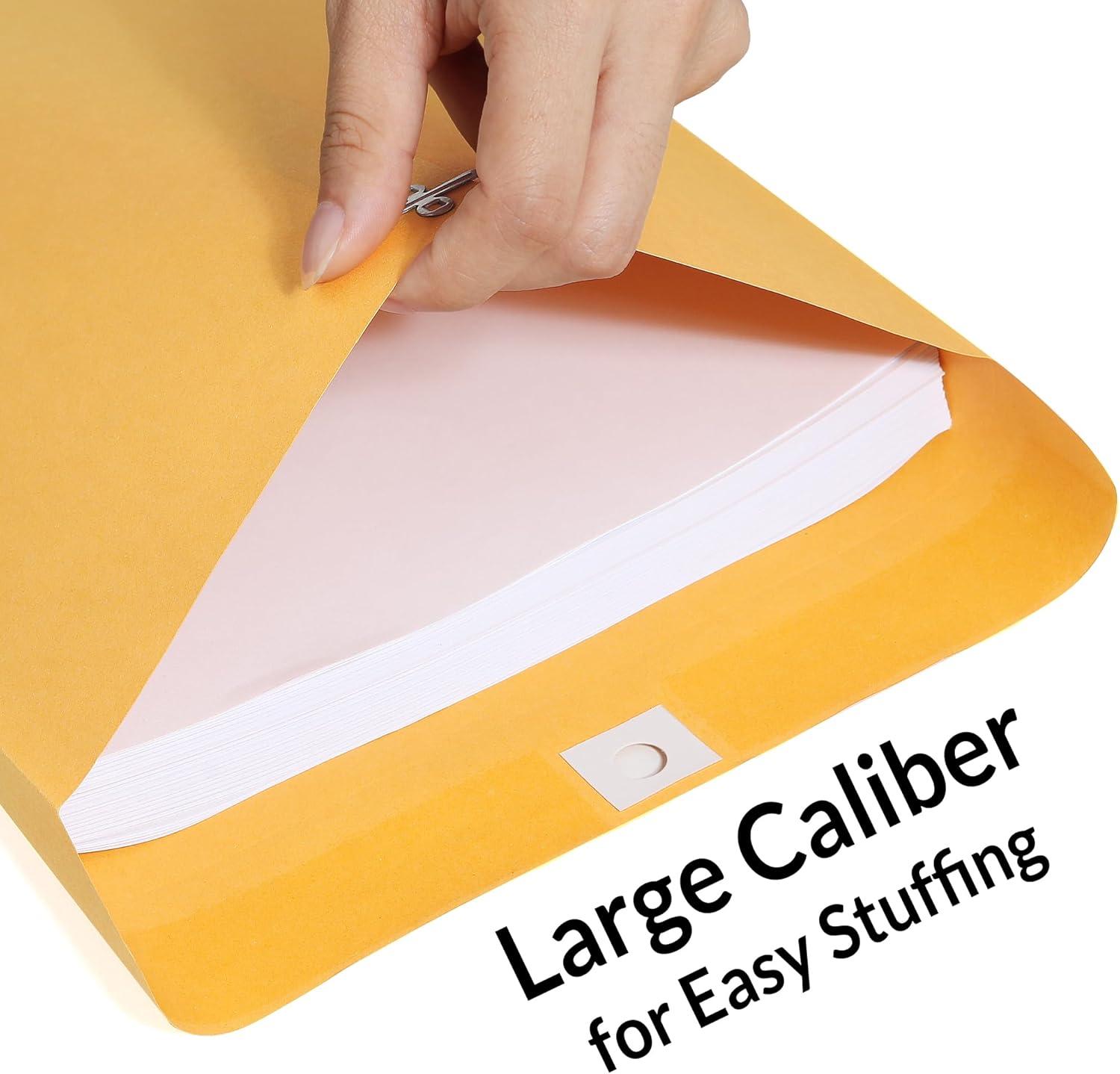 image:imageSUNEE Envelops 9x12 Brown Kraft Envelopes with Clasp Closure 28lb Paper Mailing Envelopes 20 Count Great for Filing Storing or Mailing Documents10x13