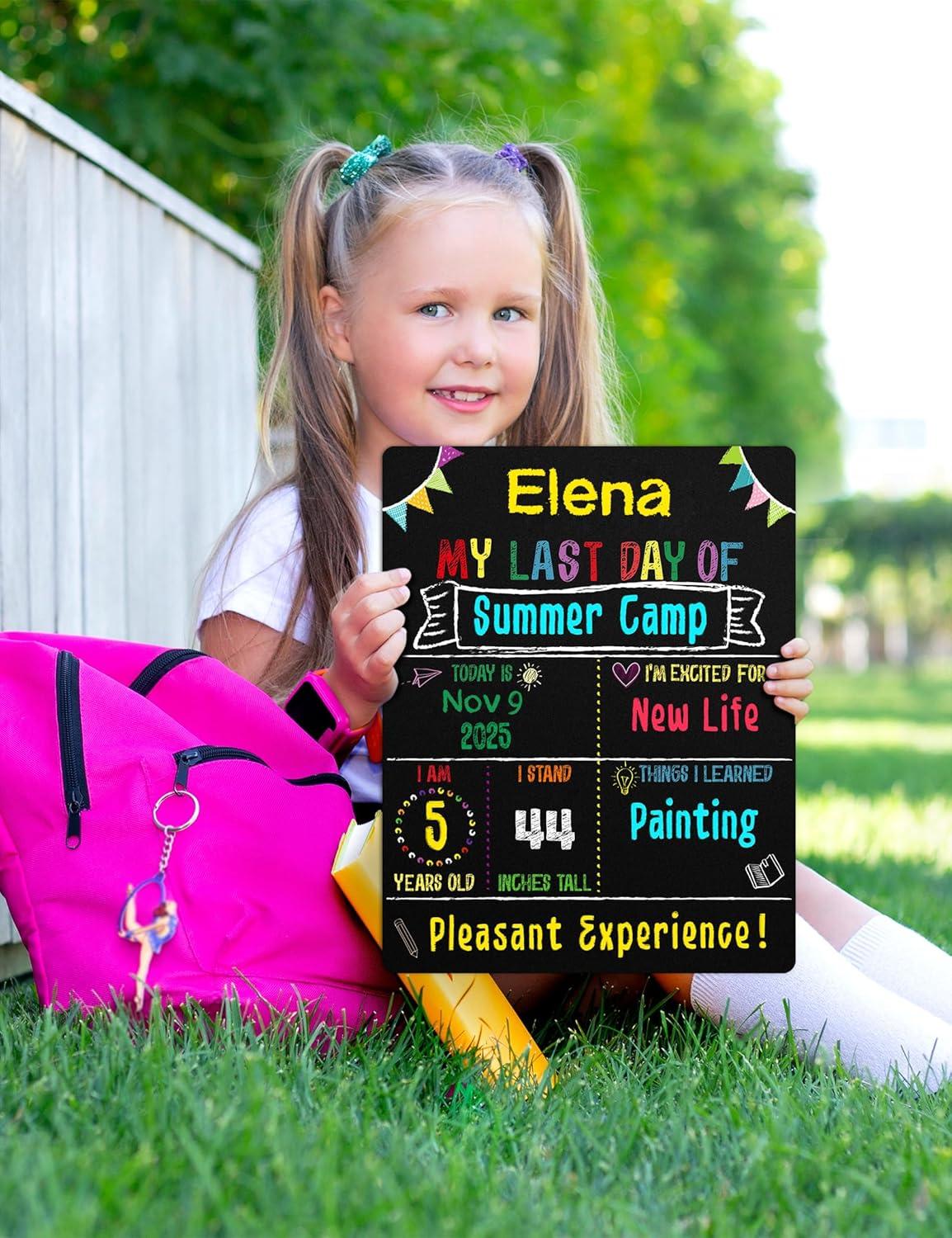 image:imageSUNEE First amp Last Day of School Chalkboard Sign 11x14 inches DoubleSided My Large Back to School Board for Kids Preschool Kindergarten 1st Grade Supplies11W x 14H
