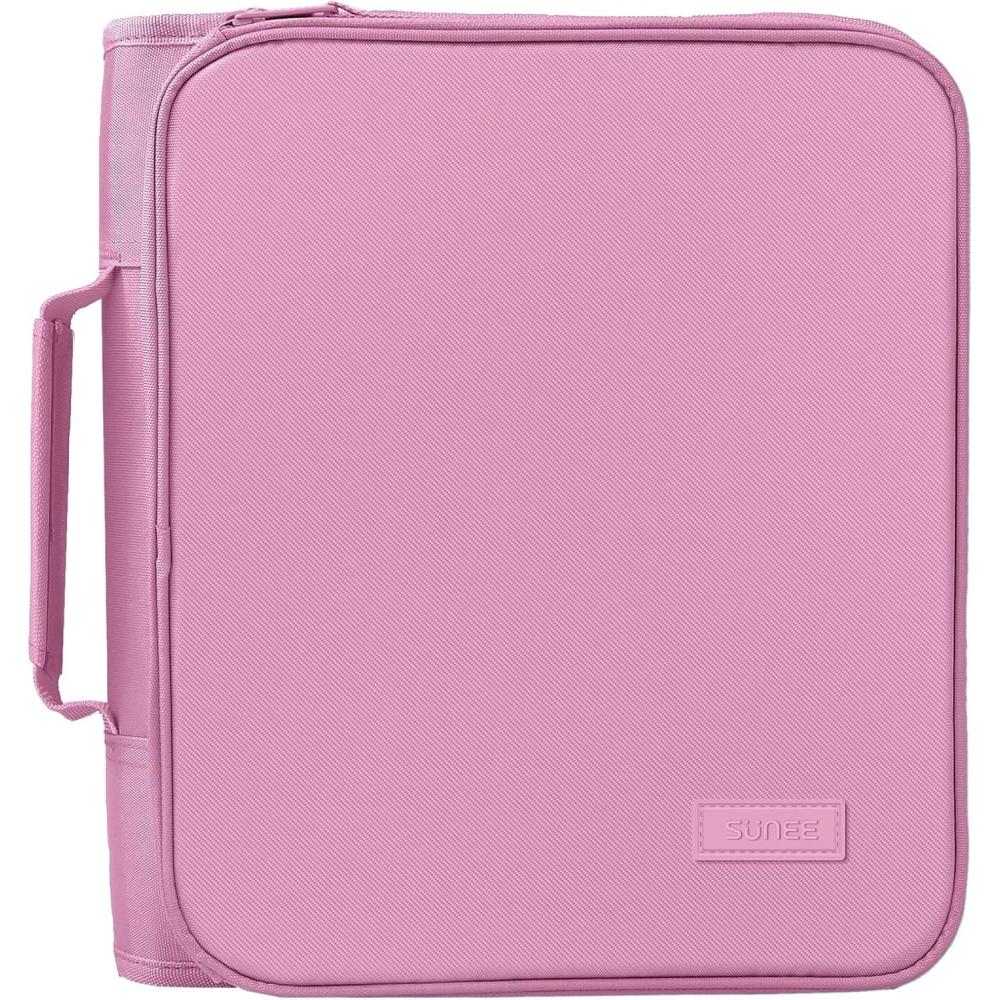 image:imageSUNEE Zippered Binder Bag with Handle 2Inch 3Ring ORing 500Sheet Capacity Includes Zip Pocket 5Tab Expanding File Folder MultiPocket Organizer Binder for Middle School Grape Purple