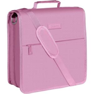 image:imageSUNEE Zipper Binder 3 Ring 3 Inch ORing with Handle and Shoulder Strap 600Sheet Capacity 5Tab Expanding File Folder MultiPockets for Middle School Organizer Binder with Zipper Grape Purple