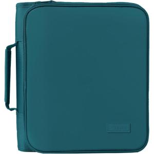 image:imageSUNEE Zippered Binder Bag with Handle 2Inch 3Ring ORing 500Sheet Capacity Includes Zip Pocket 5Tab Expanding File Folder MultiPocket Organizer Binder for Middle School Deep TealGreen