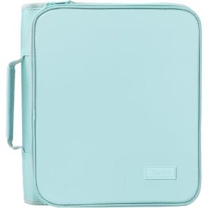 image:imageSUNEE Zippered Binder Bag with Handle 2Inch 3Ring ORing 500Sheet Capacity Includes Zip Pocket 5Tab Expanding File Folder MultiPocket Organizer Binder for Middle School Sky Blue