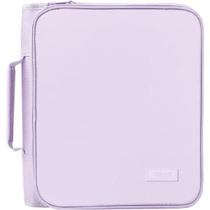 image:imageSUNEE Zippered Binder Bag with Handle 2Inch 3Ring ORing 5Tab Expanding File Folder MultiPocket Organizer Binder for Middle School Lavender Purple
