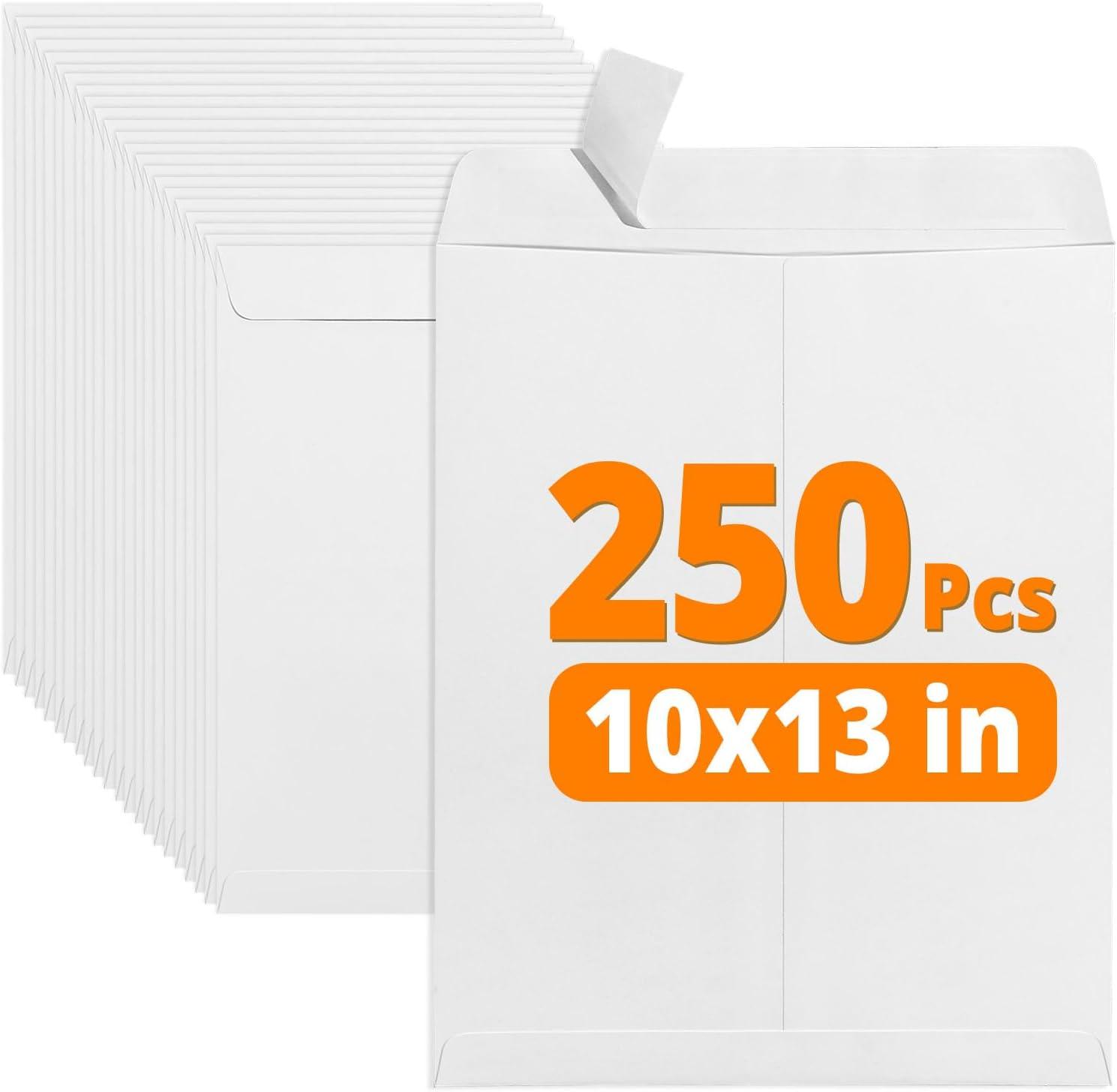 image:imageSUNEE Envelopes 9x12 Self Seal Catalog Mailing Envelopes 9x12 28LB White Kraft Paper Large Document Envelopes for Office Business Shipping 100 Pack10x13